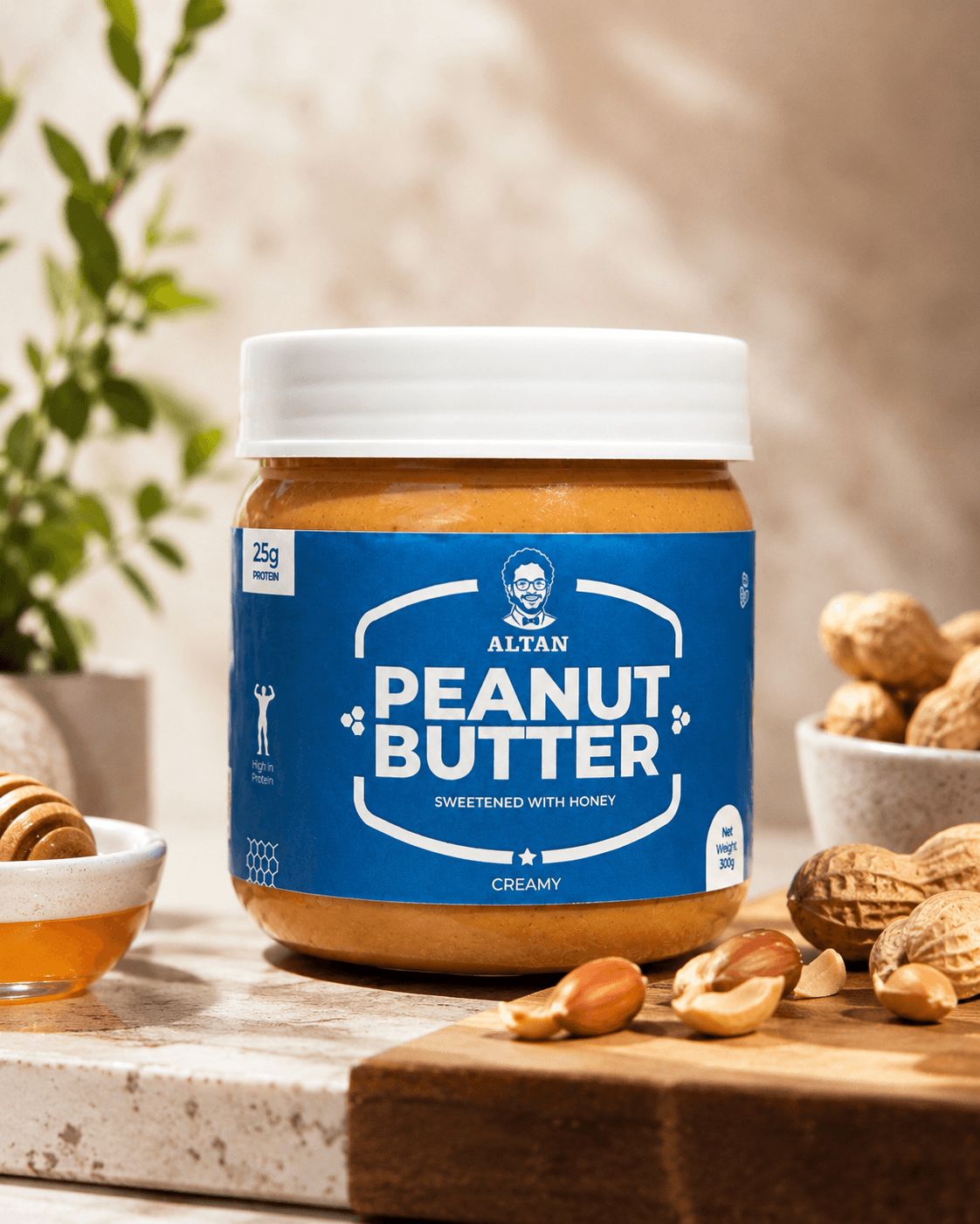 ALTAN Honey Swirl Peanut Butter | Natural Peanuts + Pure Honey | No Refined Sugar | No Palm Oil