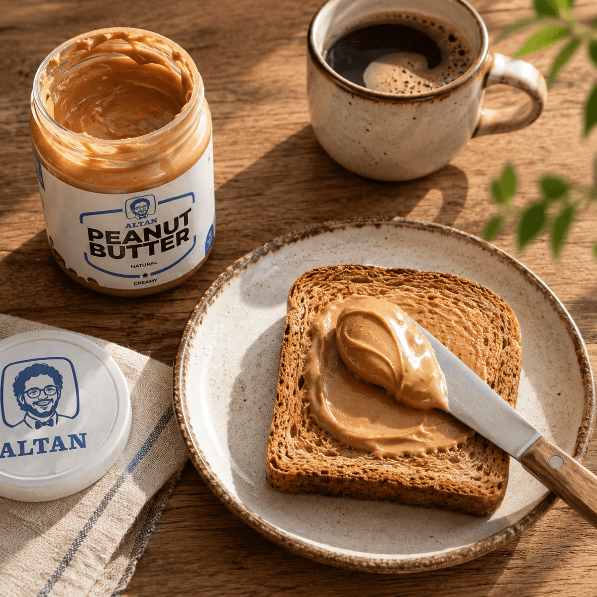 ALTAN Natural Peanut Butter | 100% Roasted Peanuts | No Added Sugar | No Palm Oil | High Protein